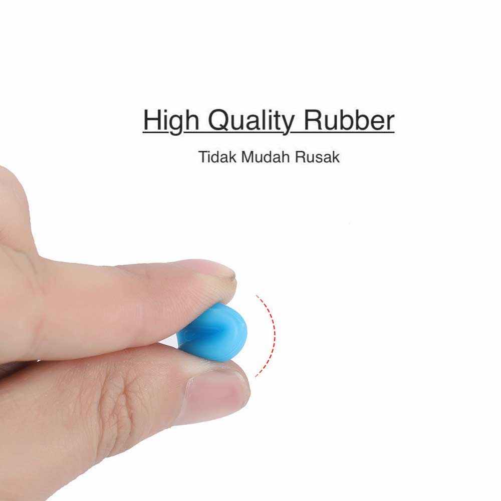 1 Pasang [ Biru Tua ] Pengait Kacamata Silikon - Anti Slip - Earhook Silicone - Penahan Hijab Style - KP8079