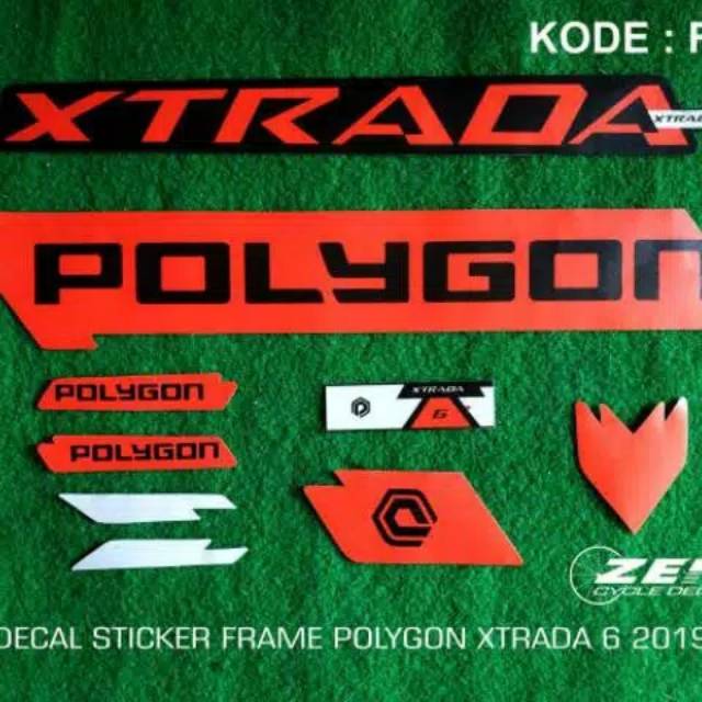 Sticker decal polygon xtrada frame