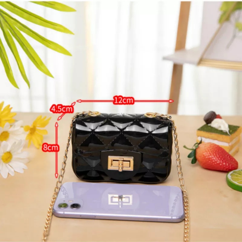 *ALIBABA1688* TAS SELEMPANG MINI JELLY / TAS SLING BAG JELLY BAG POLOS KOREAN FASHION IMPORT