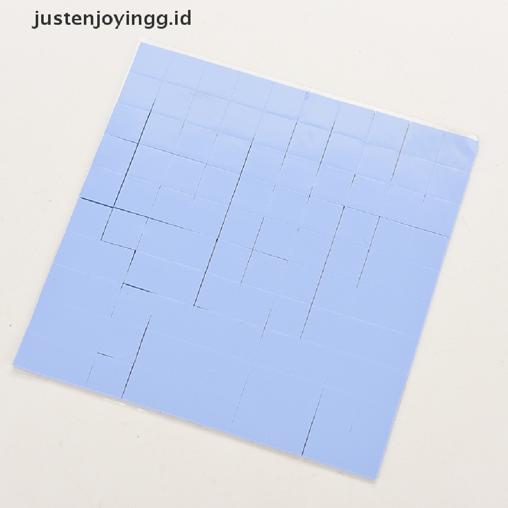 100 Pcs 10x10 X 1mm Bantalan Silikon Konduktif Termal Insulasi Penghilang Panas