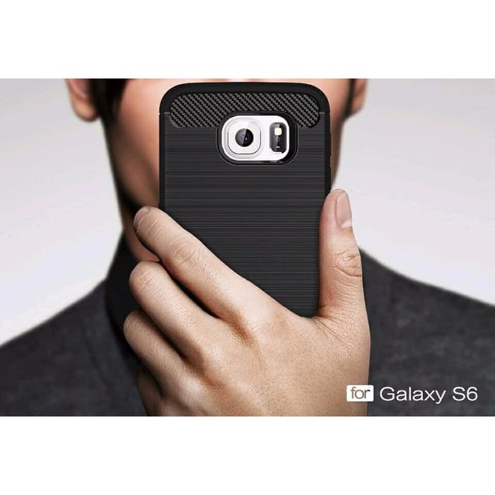 CASE SAMSUNG S6 CASE SAMSUNG S6 CARBON FIBER ANTI SIDIK GORES
