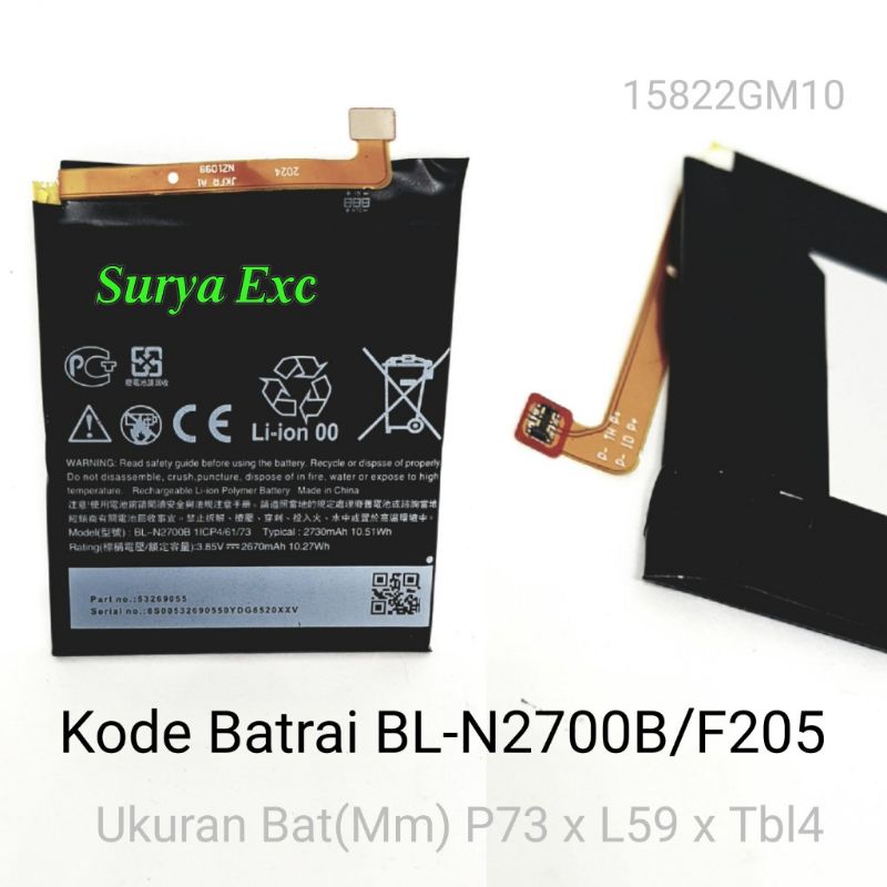 Baterai Gionee F205 Model BL-N2700B Gione Gioone F 205 BLN2700B F205L ORI