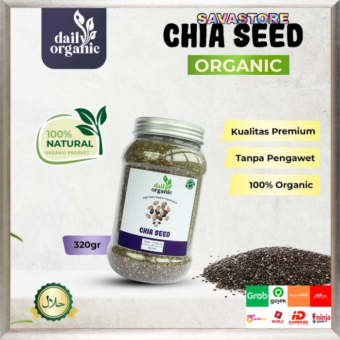 Organic Black Chia Seed Premium non GMO Original / Biji Chia Seeds Hitam Organik Chiaseed Chiaseeds