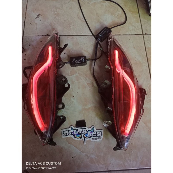 lampu alis RGB remot Mio J