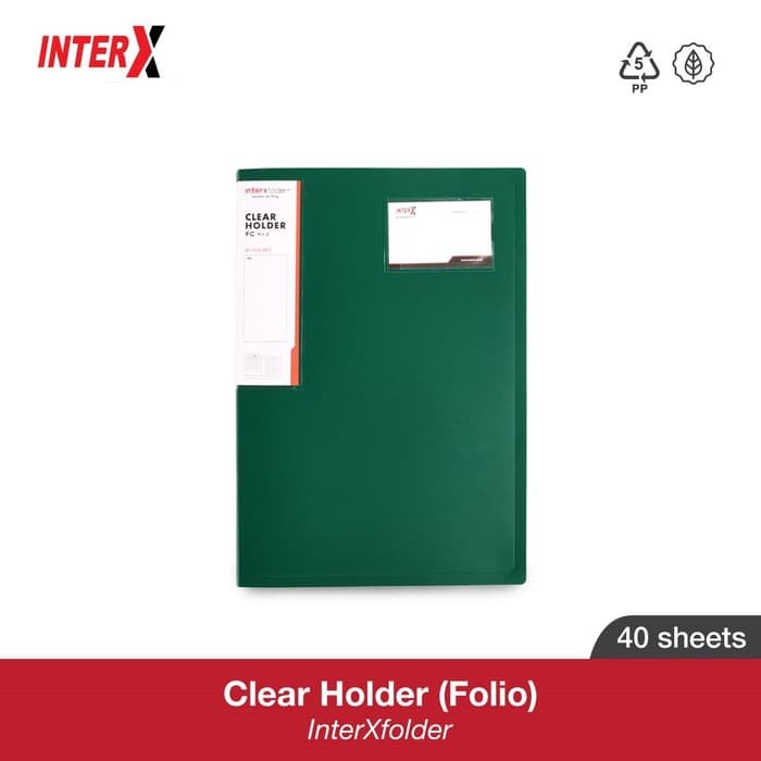 

InterX Clear Holder FC 40 pocket / display book isi 40 pocket interx / clear holder document isi 40