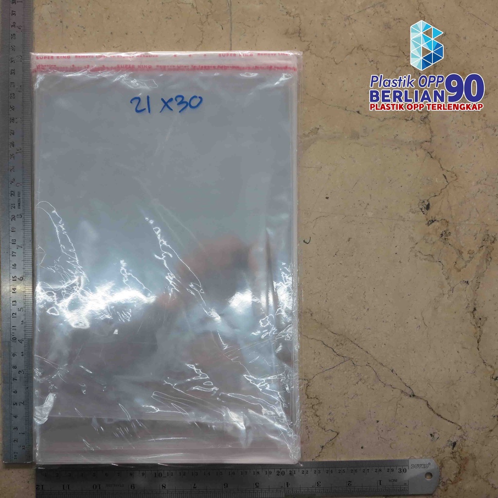Plastik Opp 21x30 cm Plastik Seal Plastik Opp Lem Plastik Kemasan Tebal 30 Micron