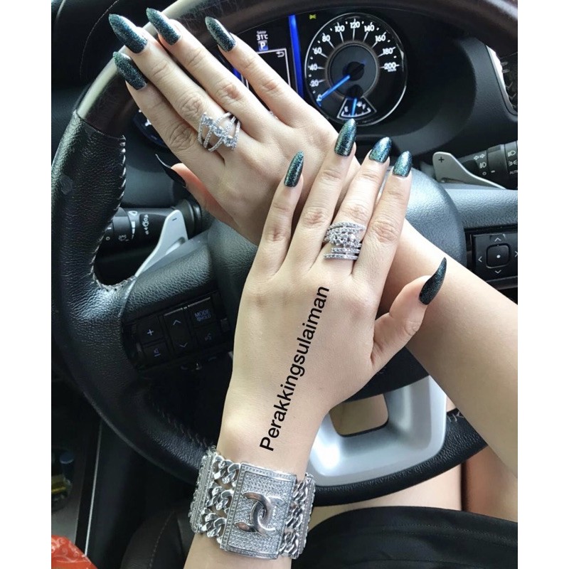 Gelang Perak Sisik Naga Motif Chanel