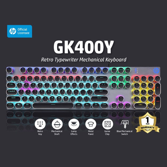 Keyboard Gaming HP GK400Y - RGB Blue Switch Mechanical Keyboard