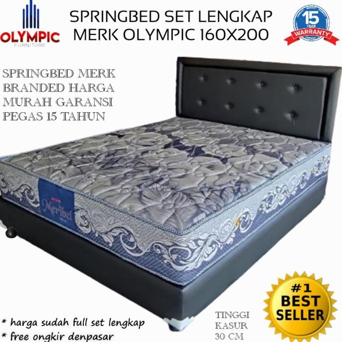 Ready oke] Springbed set Lengkap merk Olympic type Meribel 160x200 divan oscar
