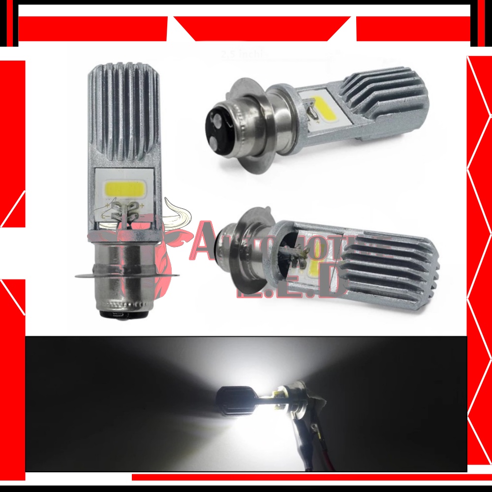 LAMPU DEPAN MOTOR LED H6 COB 2 MATA MERK ICC ORIGINAL LAMPU MOTOR H6 2 MATA LED GRIGI-3