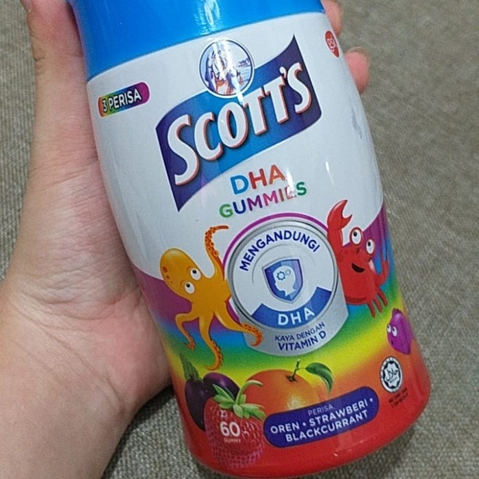 Vitamin Anak Scott Dha Gummies/Vitamin Anak/Minyak Ikan/Scott Emulsion Sehat Murah Extra Food Terbaik Kecerdasan Otak Nutrisi Q5h8 Obat Kids Berkualitas Suplemen Gummy Lengkap Imun Bayi Daya Tahan Tubuh Penambah Nafsu Makan Multivitamin Penambah Berat Bad