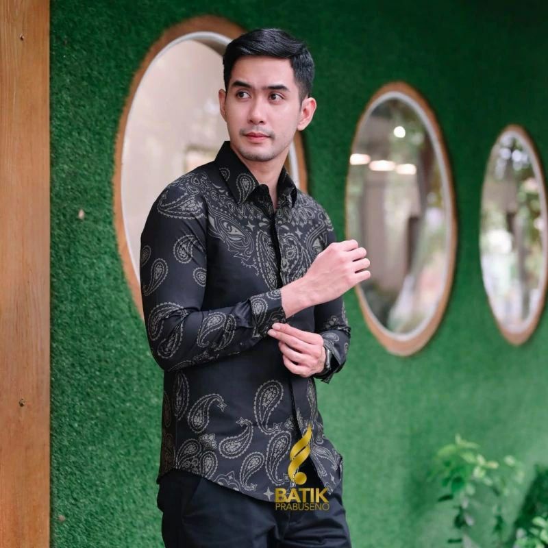 KANIGARA BATIK PRIA LENGAN PANJANG SLIMFIT BATIK KATUN PRABUSENO KEMEJA BATIK KANTOR