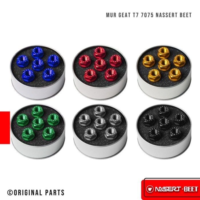 Baut Gear Cbr 250rr Mt25 Ninja 250 FI 2018 T7 7075 NassertBeet BLACK red gold isi 6