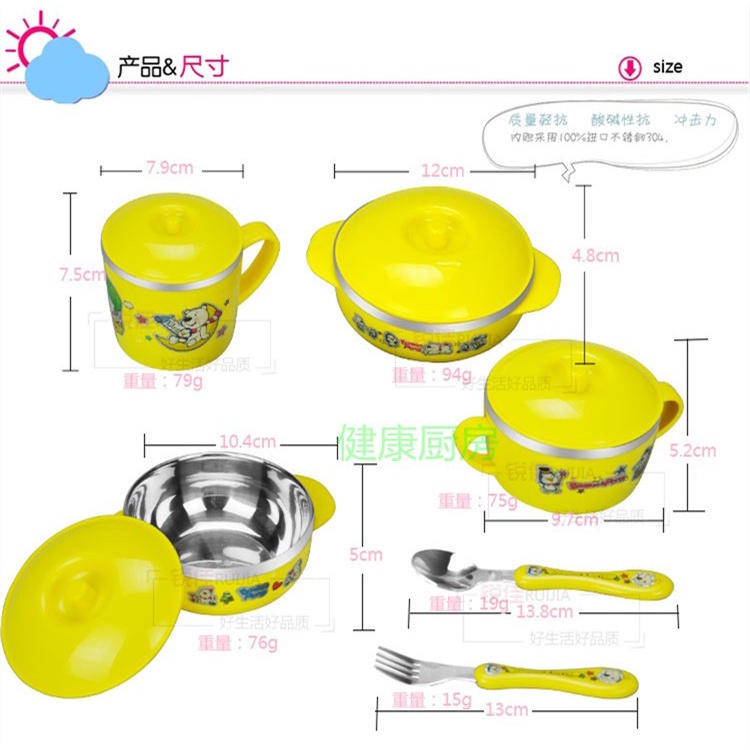 TBI 10PCS SET TEMPAT MAKAN MINUM ANAK BAYI BABY FEEDING SET BOWL