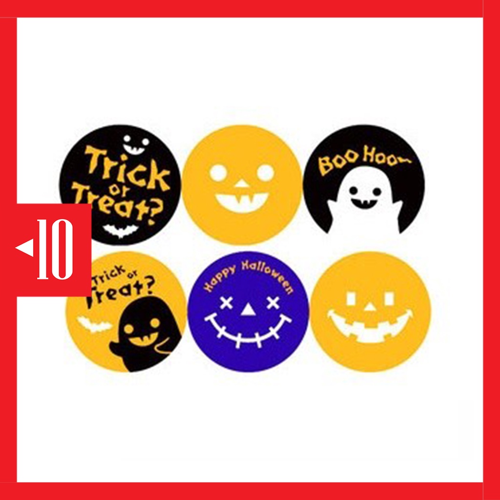 

STH3 stiker halloween sticker packing kue cookies dekorasi sealing seal hantu labu tengkorak