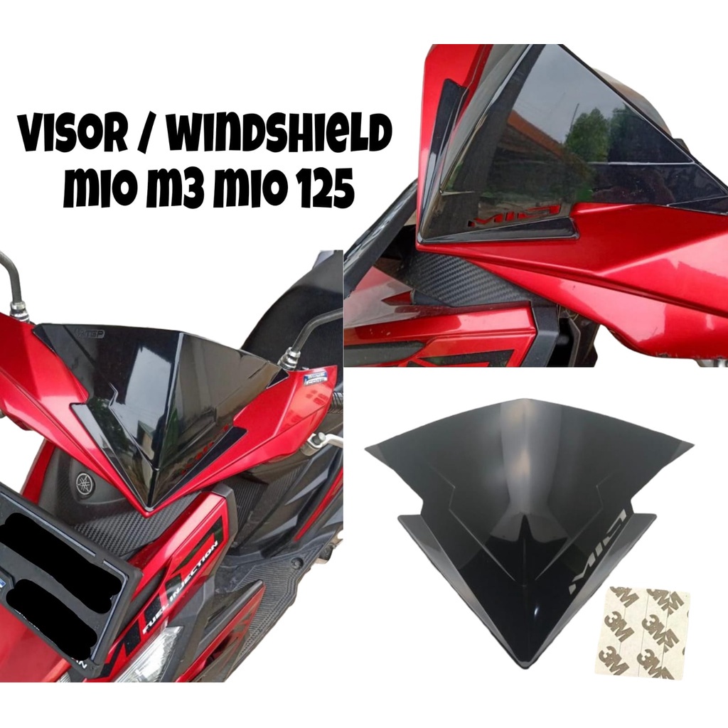 GR VISOR MIO M3 MIO Z MIO 125 WINSIL MIO WARNA HITAM MODEL TGP Ori