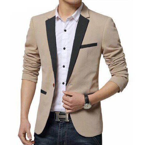 JAS BLAZER BLAZZER WARNA HITAM KOMBINASI PUTIH BAHAN KATUN PREMIUM KAIN TEBAL IMPORT ORIGINAL ASLI