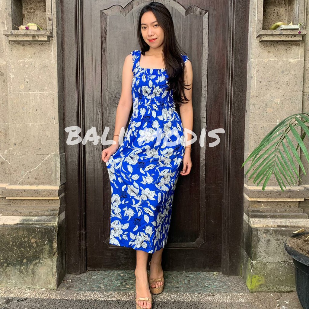 DRESS KERUT PANJANG DASTER MOTIF BALI