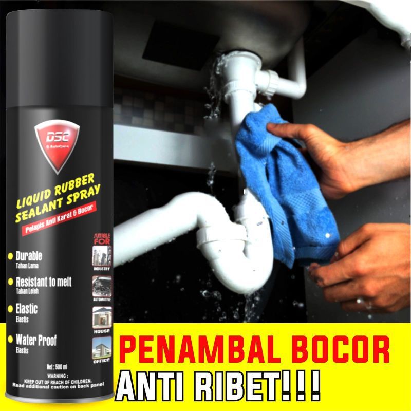 Waterproof Rubber Sealant spray - Pelapis anti bocor anti rembes dinding, genteng, beton dll