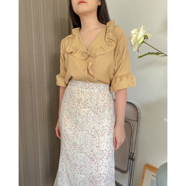 KANON - Dali Blouse - Blouse kantor / kuliah vintage korean look