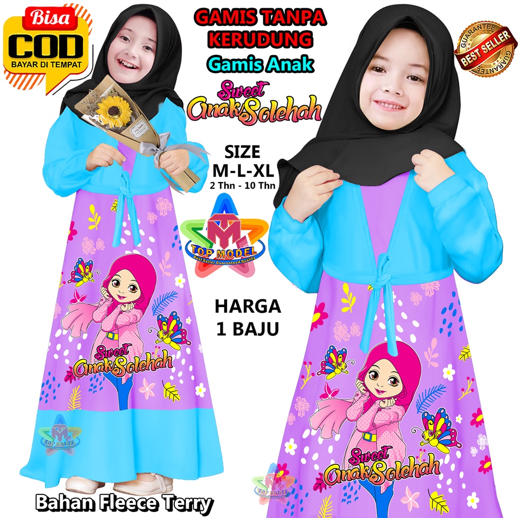 Gamis anak anak, Gamis Anak Sholeha, TM 00063 gamis anak trend, gamis anak termurah, gamis anak animasi