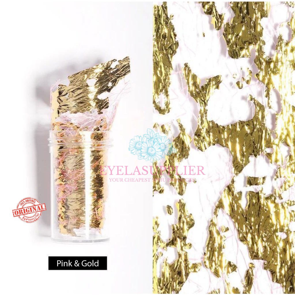 CHIP FOIL NAIL LAYER ACCESORIES STICKER STIKER Glamour Alumunium Polish Glitter Aksesoris Decorative