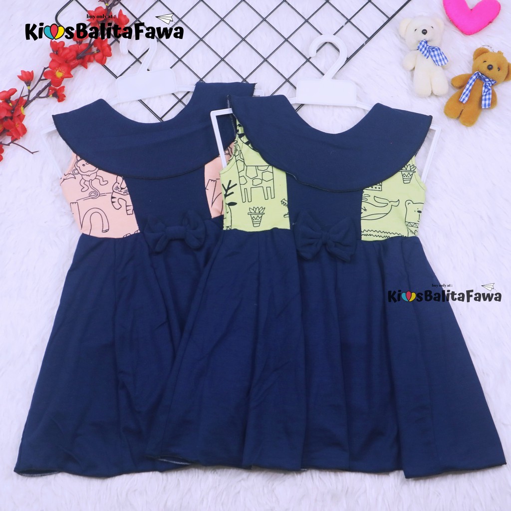 Dress Cantika size Bayi - 7 Tahun / Dres Yukensi Murah Grosir Baju Anak Perempuan Harian Gaun Polos