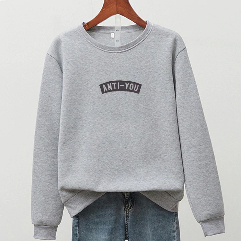 CREWNECK WANITA ANTI YOU SWEATER TEBAL LEMBUT TERBARU,