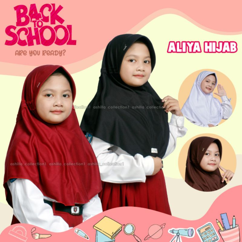 (Bisa cod)KERUDUNG ANAK SEKOLAH TK - 1 SD (UK.S) MODEL LX /Rabbani kw