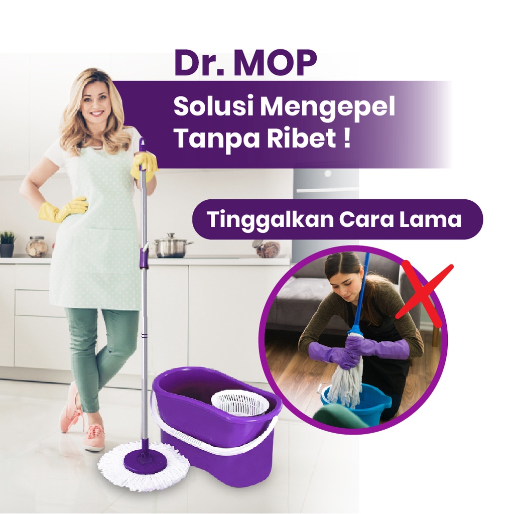 Alat Pel Lantai Kain Pel Lantai Alat Pel Praktis Pel Lantai Otomatis Mop Pel Lantai Lap Pel Lantai K