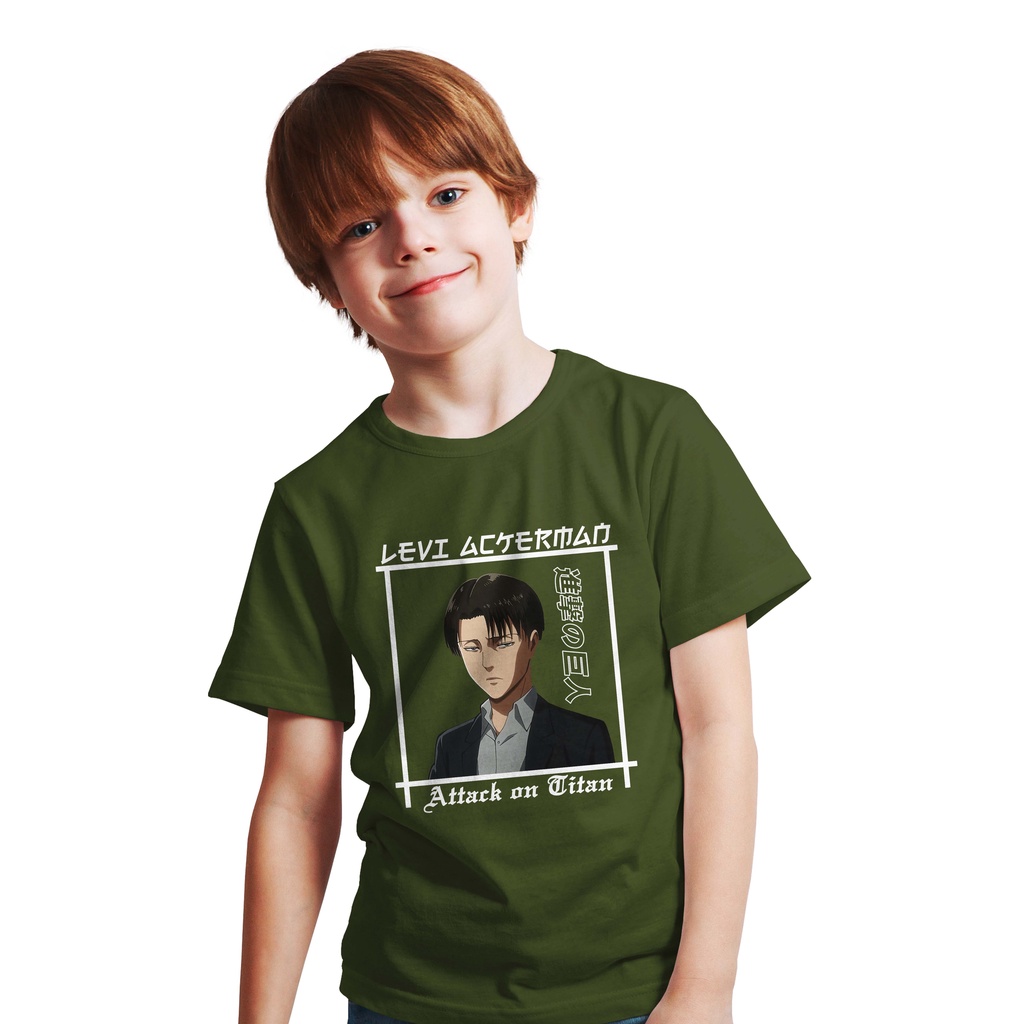 T-SHIRT ANAK LEVI UNIFORM SCOUTING LEGION ANIME SNK/AOT STYLE ANIME