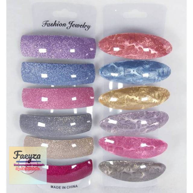 grosir  Jepit rambut otomatis dewasa isi 6 pcs