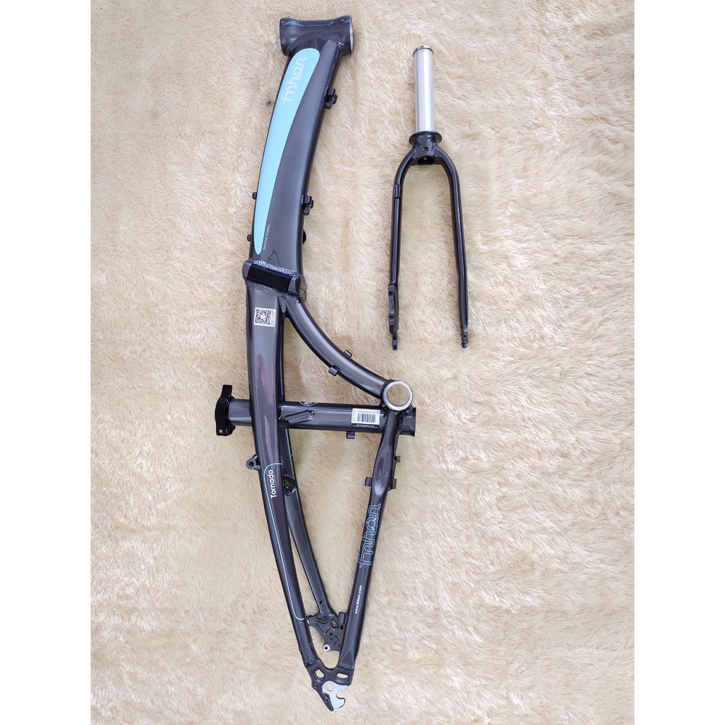 Frame Set Fnhon Plus HP Tornado Abu Biru Discbrake Db Disc Brake 20 22 inch Grey Blue Handlepost