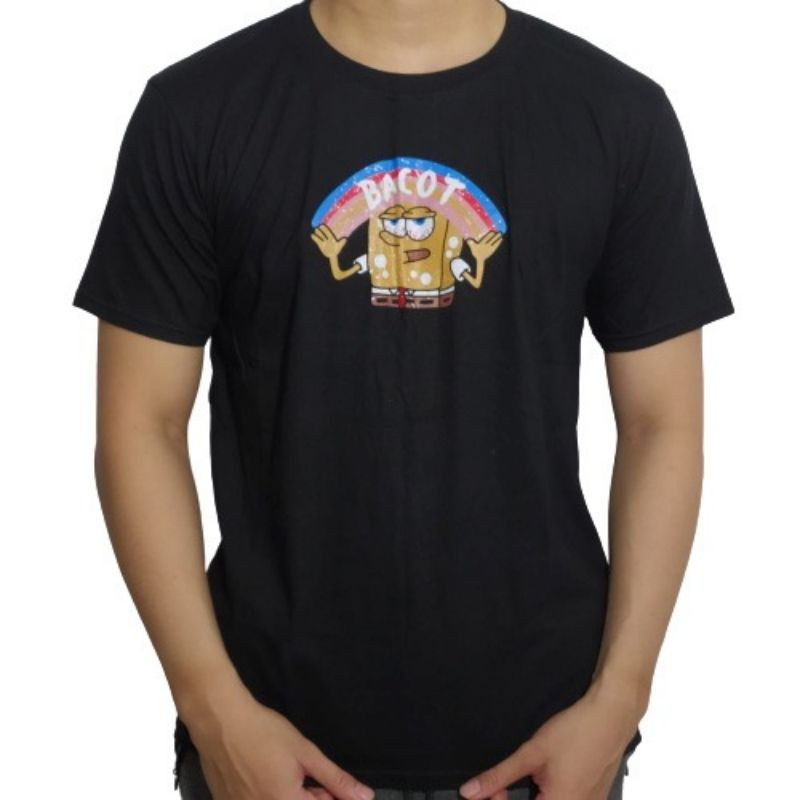 KAOS GRAFIK BERTEMA SPONGEBOB BACOT