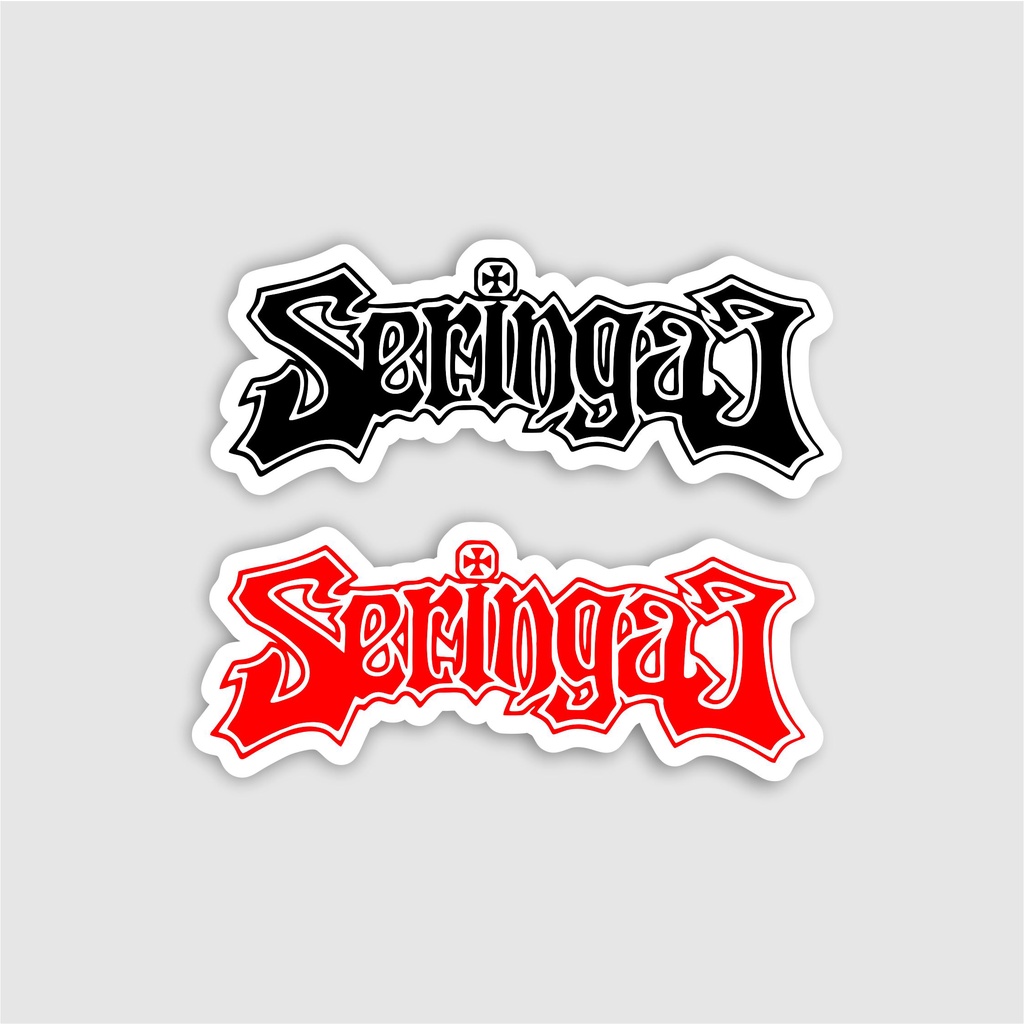 

Stiker Sticker Brand Logo Seringai Black Red Vinyl Skate surf Band Grafiti pop art Case Phone Tumblr Laptop Casing Striping Aesthetic Band Journal Hype Dinding Waterproof Clothing