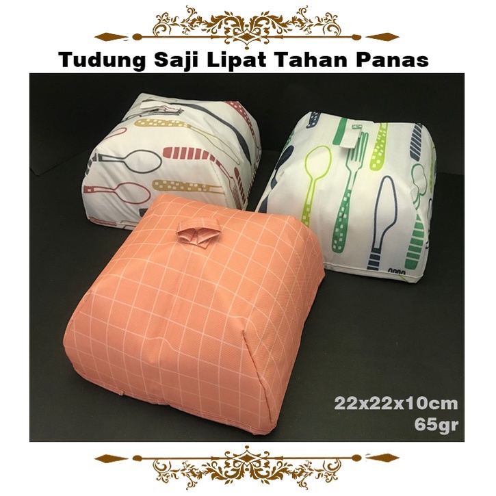 Tudung Saji Segi Lipat Kecil Tahan Panas