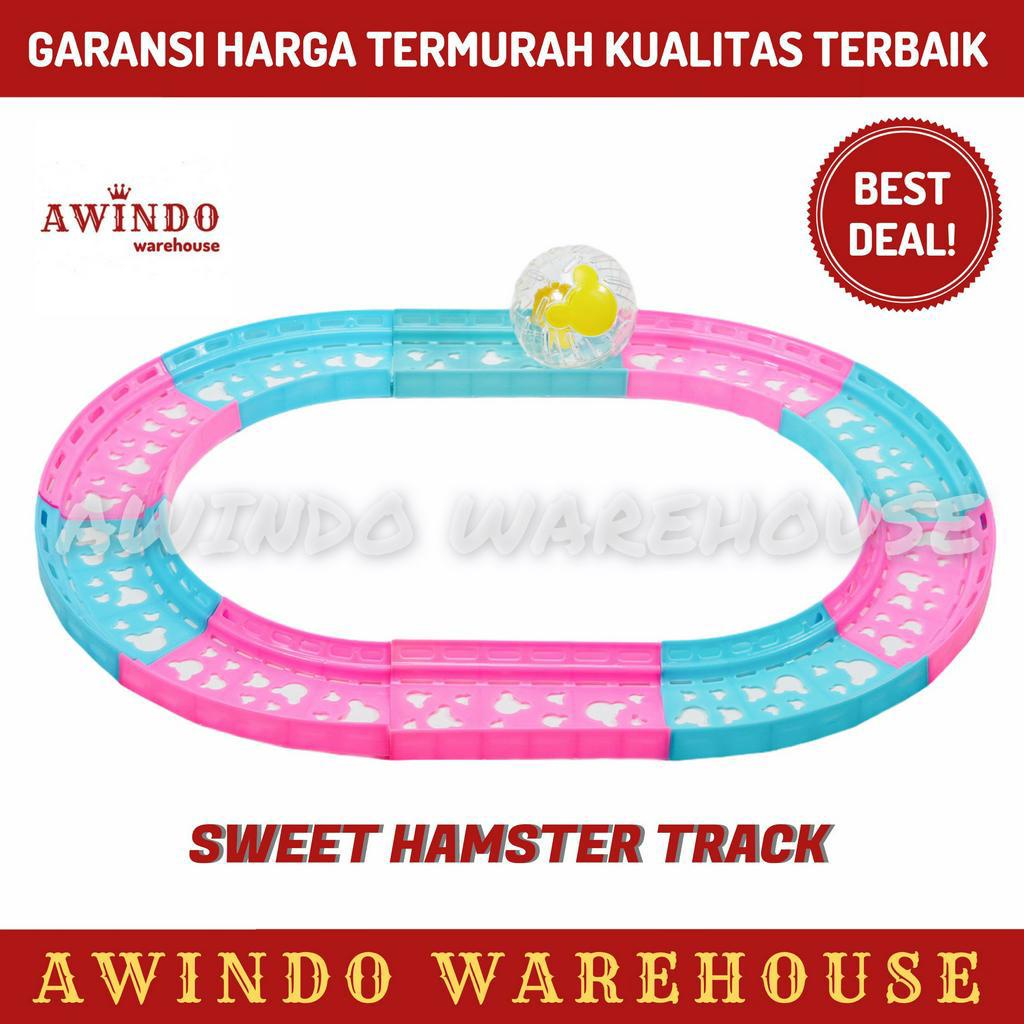 SWEET HAMSTER BALL TRACK MAINAN AKSESORIS TRACK HAMSTER SET LENGKUNG