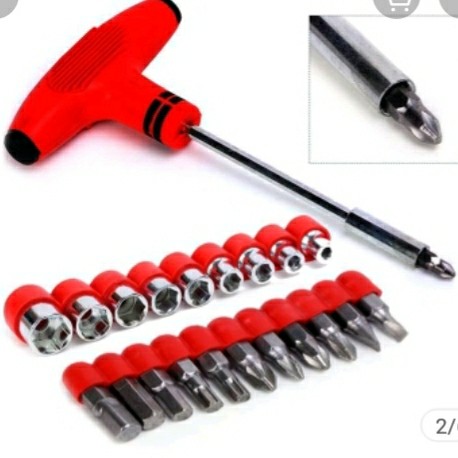 Set Lengkap 24 In1 Obeng Kunci T Palu Alat Tukang Bengkel Screwdriver Kunci Sock Bit Kunci Sok