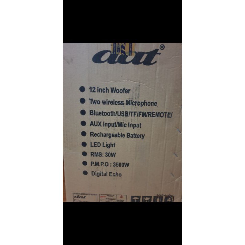 speaker portable meeting DAT 12"inch besar + 2 Mic wireless