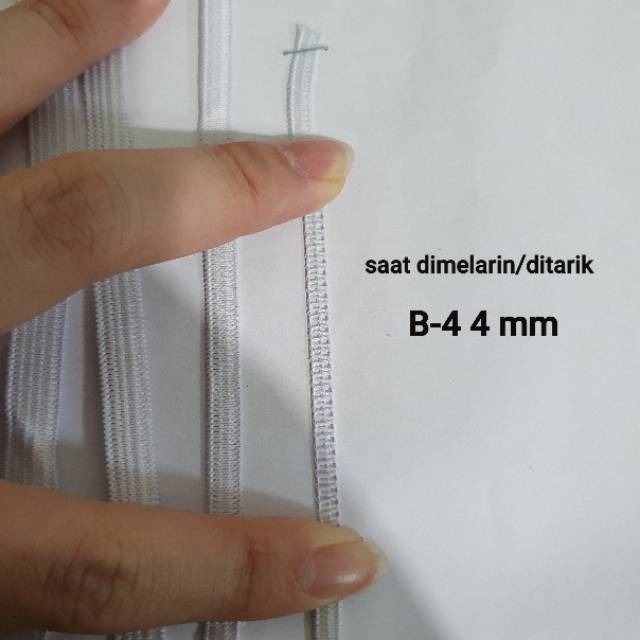 Karet Elastis 4mm/0,4cm/P3 (B-4) @91 meter Karet Kolor Karet Masker Karet Baby