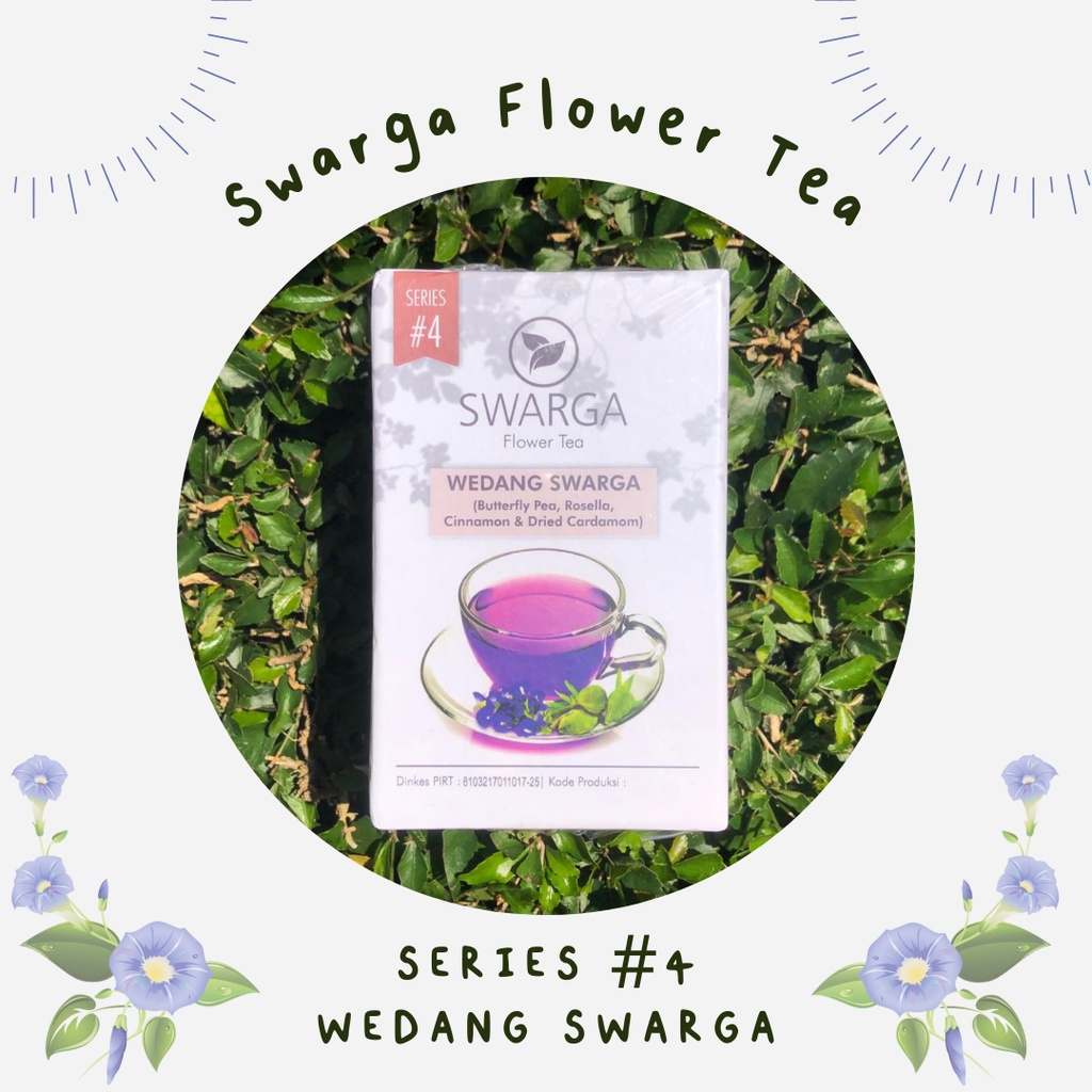 

ARTISAN TEA / TEH REMPAH / FLOWER TEA Wedang Swarga (Bunga Telang, Kapulaga, Sereh, Rosella)