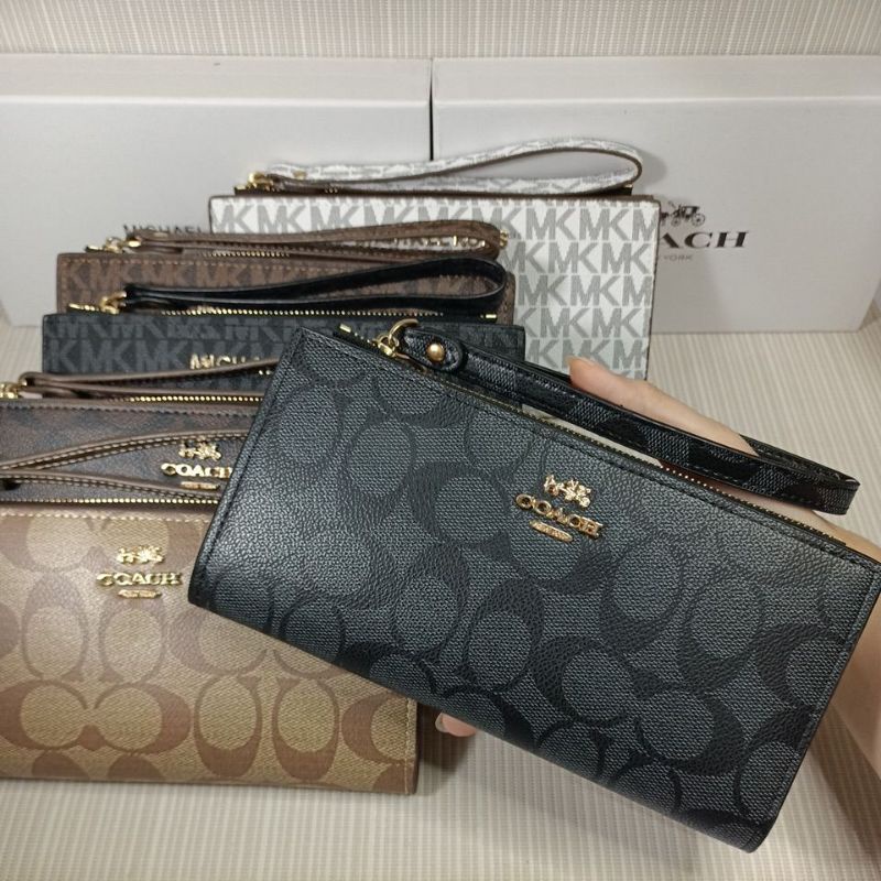 Dompet panjang wanita kancing signature