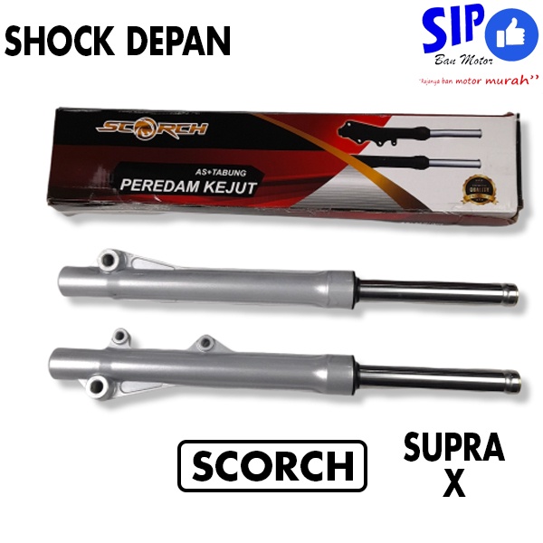 AS + TABUNG SHOCK DEPAN SUPRA X 125 MERK SCORCH - SHOCKBREAKER DEPAN KOMPLIT