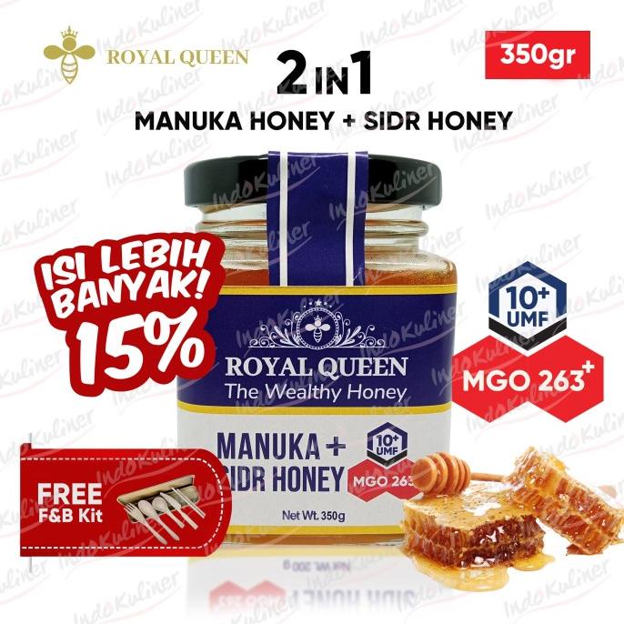 

PROMO Madu Manuka UMF 10+ MGO263+ Plus Sidr Honey Blend Royal Queen 350 Gram MURAH