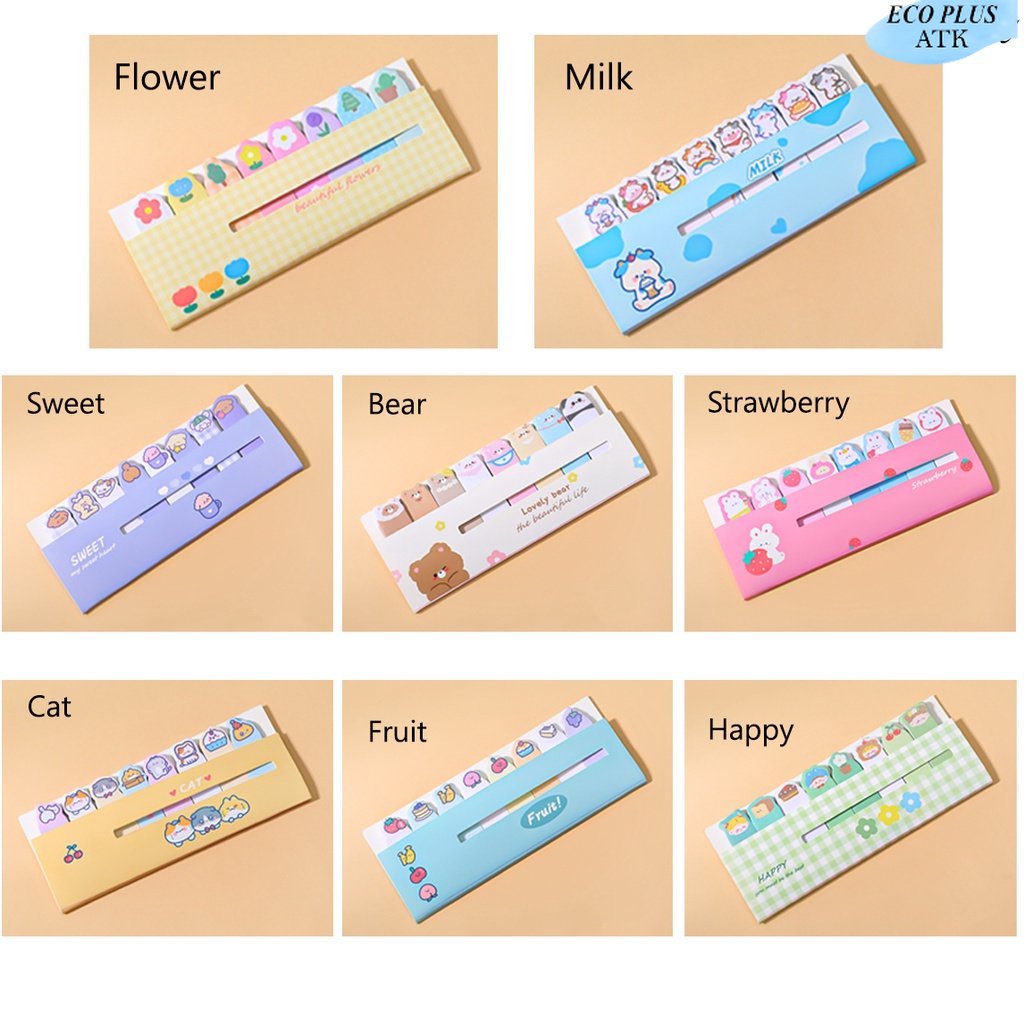 Sticky Notes Memo Mini Isi 120 Lembar Motif Animal Kartun Hewan Lucu Catatan