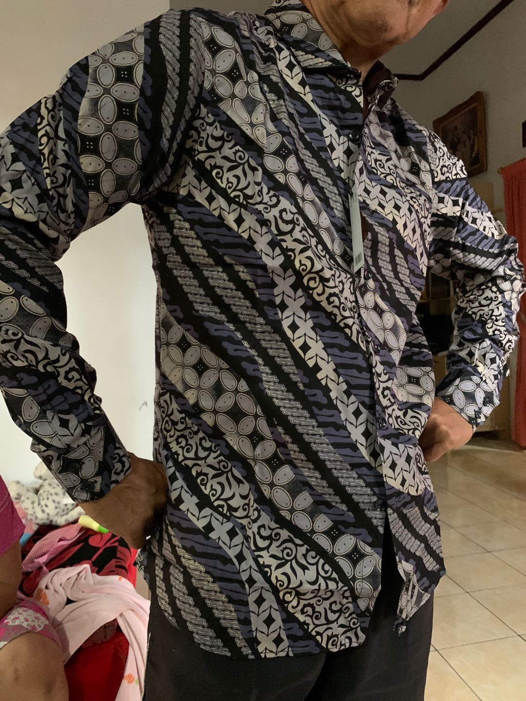 Cbl1124 Kemeja Batik Pria Slim Fit Lengan Panjang Colindion