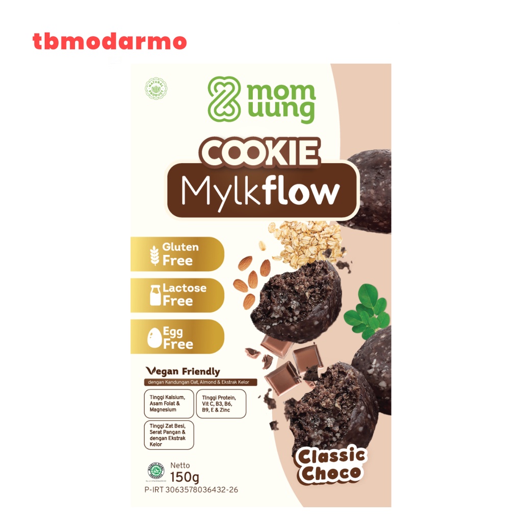 Mom Uung Cookie Mylkflow Camilan Ibu Hamil Vegan Friendly 150gr
