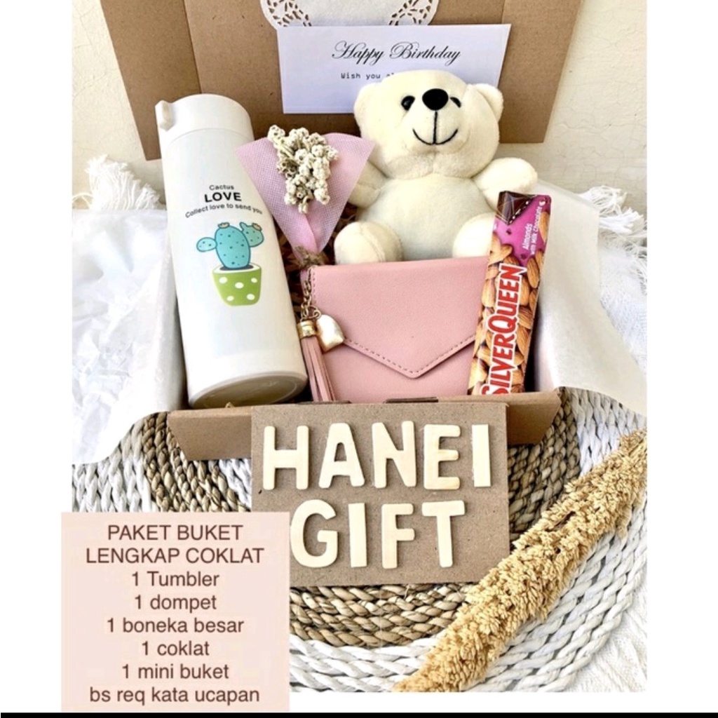 

READY KADO HAMPERS GIFT BOX HADIAH DOMPET BUKET BUNGA TUMBLER BOTOL ULANG TAHUN CEWEK PACAR WISUDA ANNIVERSARY BIRTHDAY LO524