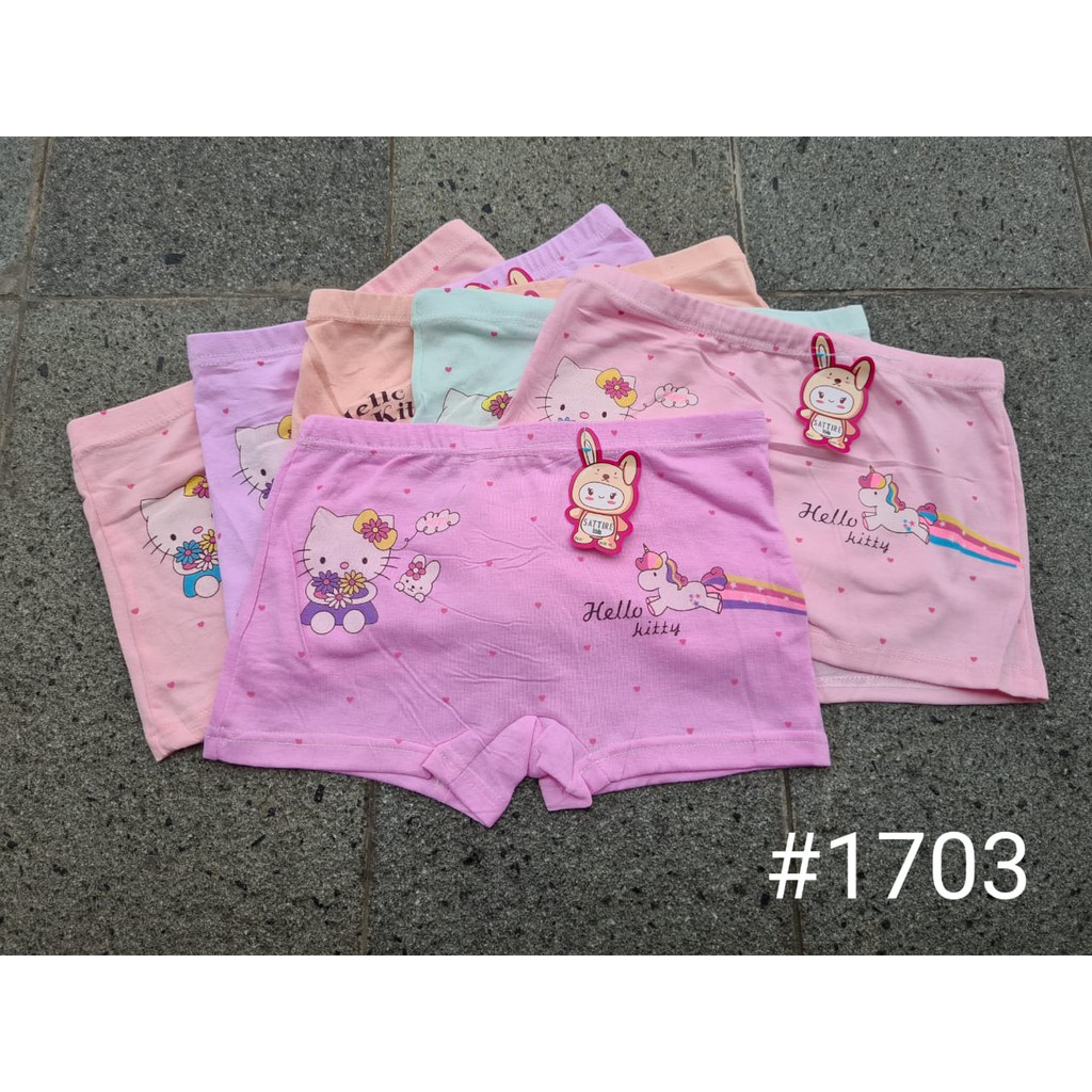 (3pcs) Boxer Sattire Kids 1703 - celana dalam anak perempuan - boxer anak