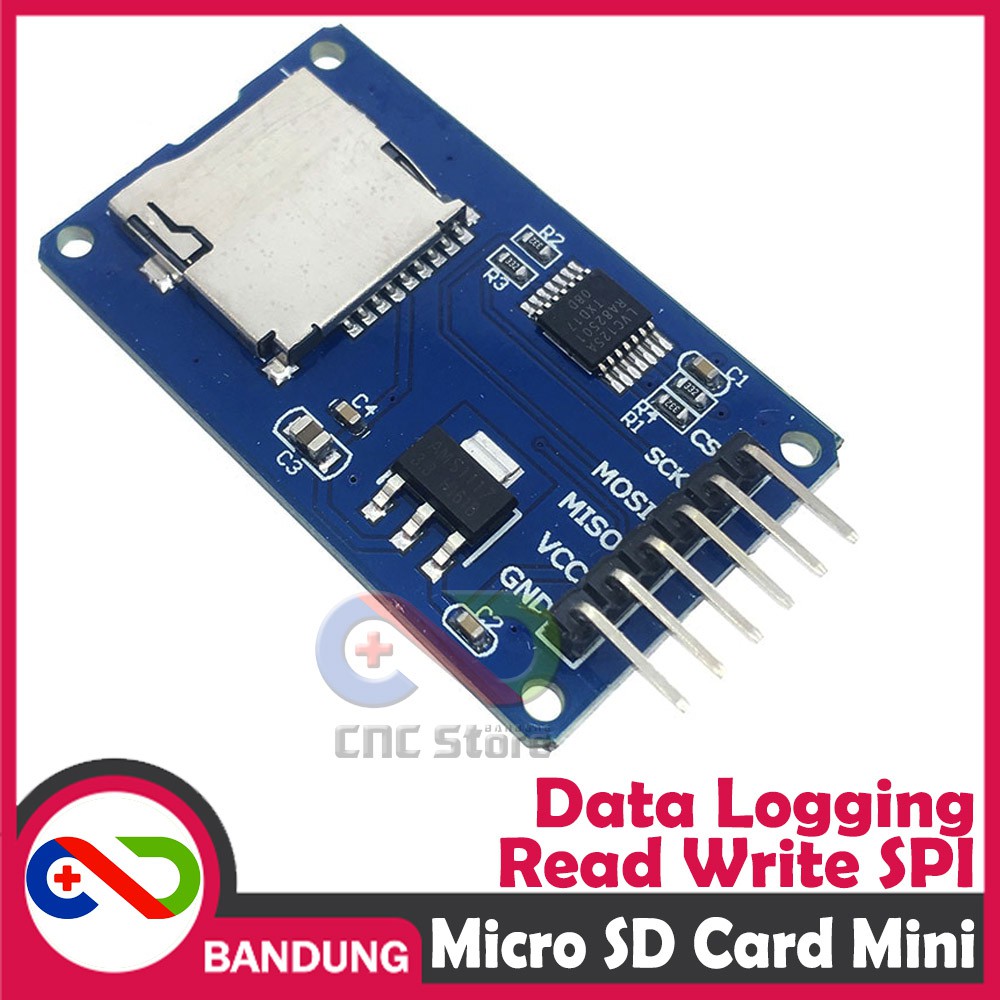 MICRO SD CARD MINI TF READER SLOT READ WRITE  SPI MODULE